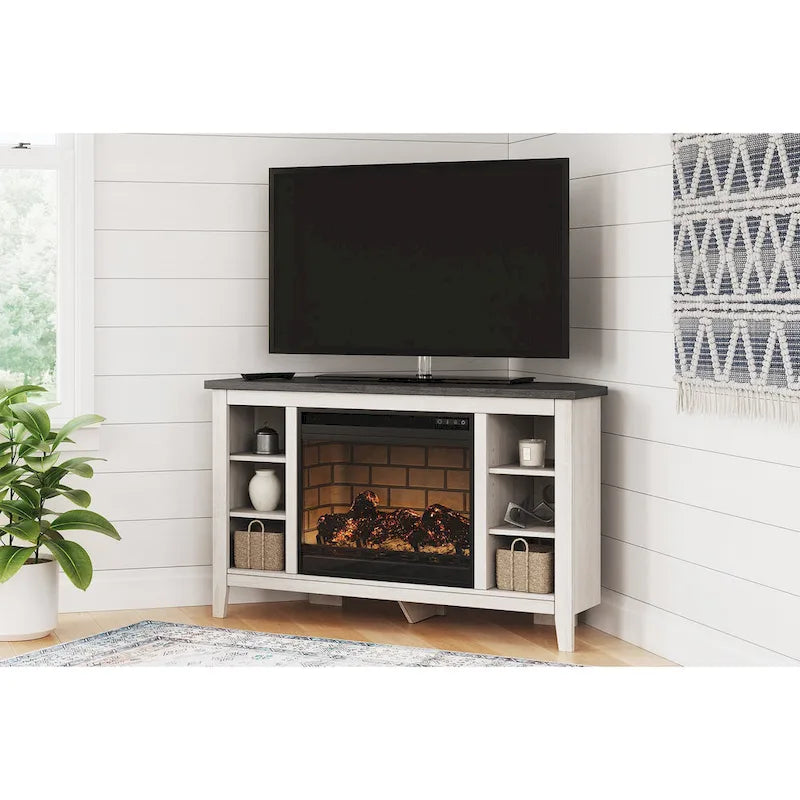 Meuble TV d'angle avec cheminée électrique Arlenbry de Signature Design by Ashley – 48 larg. x 15,75 prof. x 28,5 haut.