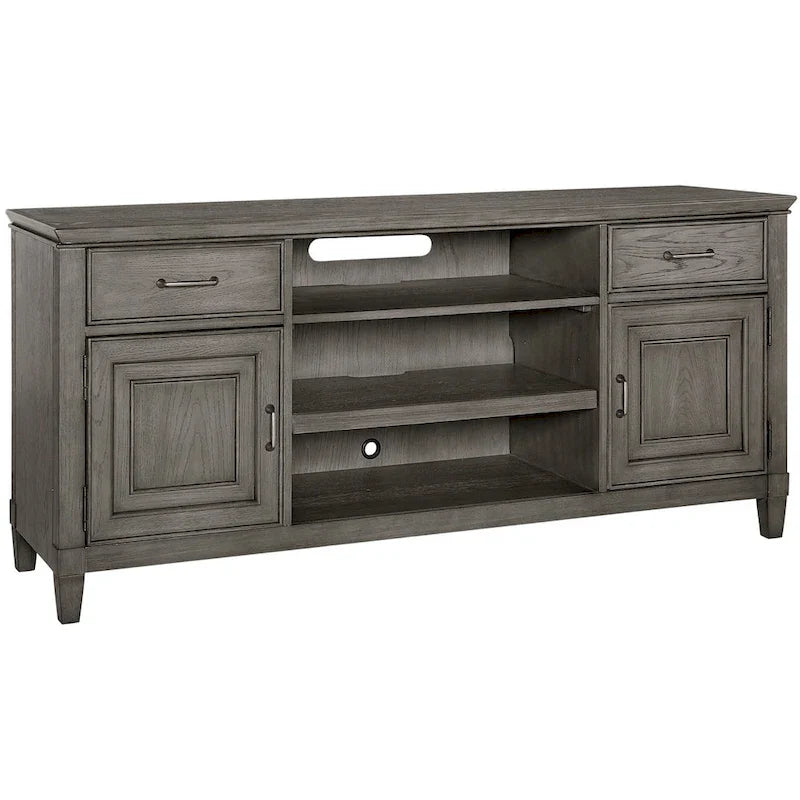 Meuble TV Origins by Alpine Newport en bois couleur pierre