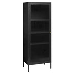  Studio Brianne Modern Metal & Glass 63 Display Cabinet