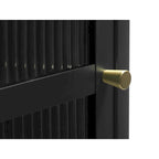 Vitrine Studio Brianne en métal et verre de 63 po