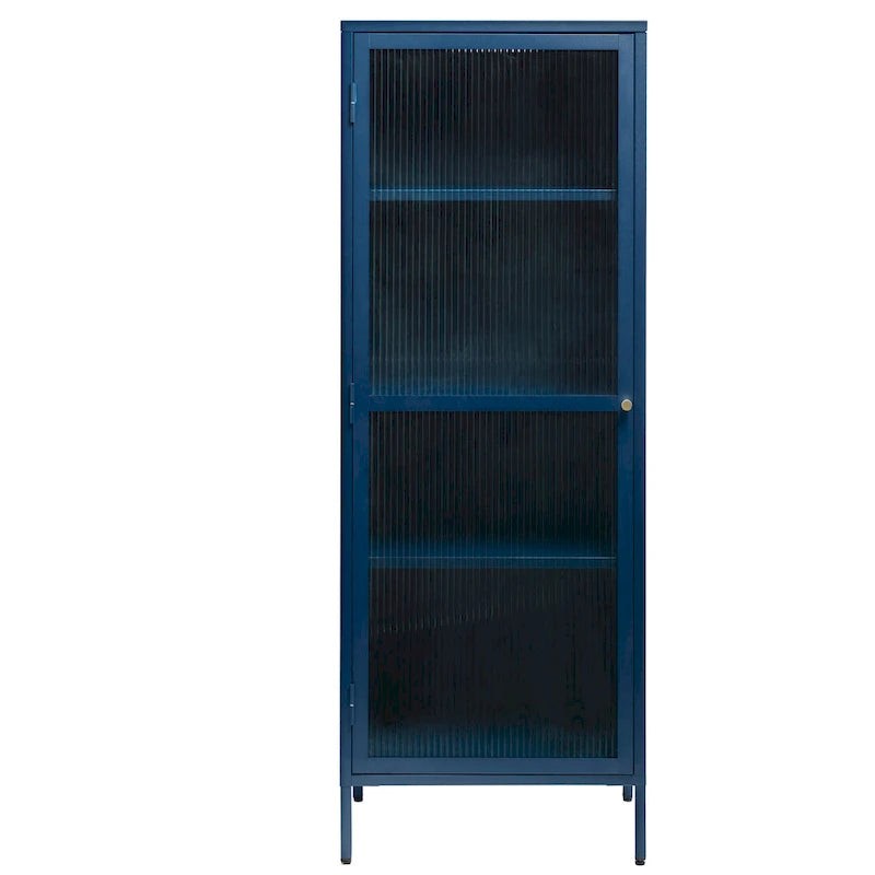 Vitrine Studio Brianne en métal et verre de 63 po