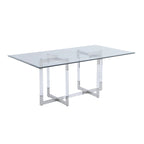 Table de salle à manger Somette Amanda 72 avec base flottante en acrylique – 42 x 72