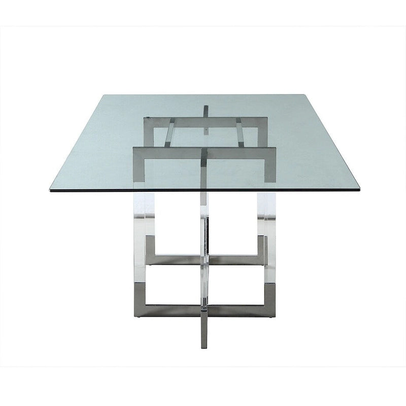 Table de salle à manger Somette Amanda 72 avec base flottante en acrylique – 42 x 72