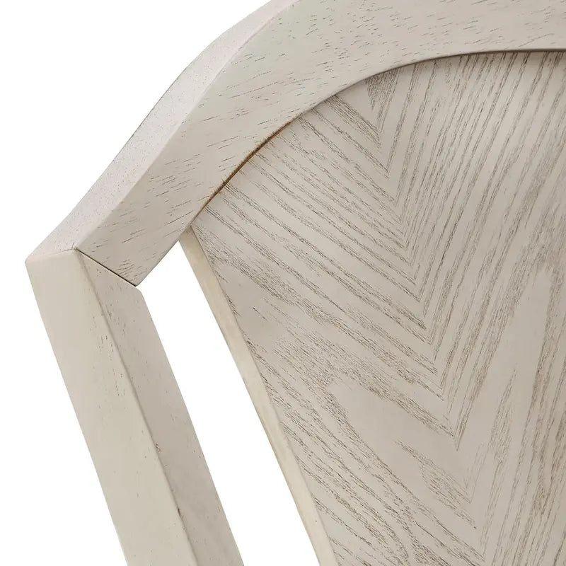 Ensemble de salle à manger rond Tournus bicolore en bois d'hévéa massif par iNSPIRE Q Classic