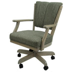 Chaise de salle à manger classique en bois massif avec roulettes - Hauteur 99 cm