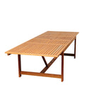 Amazonia Sunset Résine/Eucalyptus Ensemble de salle à manger d'extérieur extensible 11 pièces
