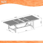 Amazonia Sunset Résine/Eucalyptus Ensemble de salle à manger d'extérieur extensible 11 pièces