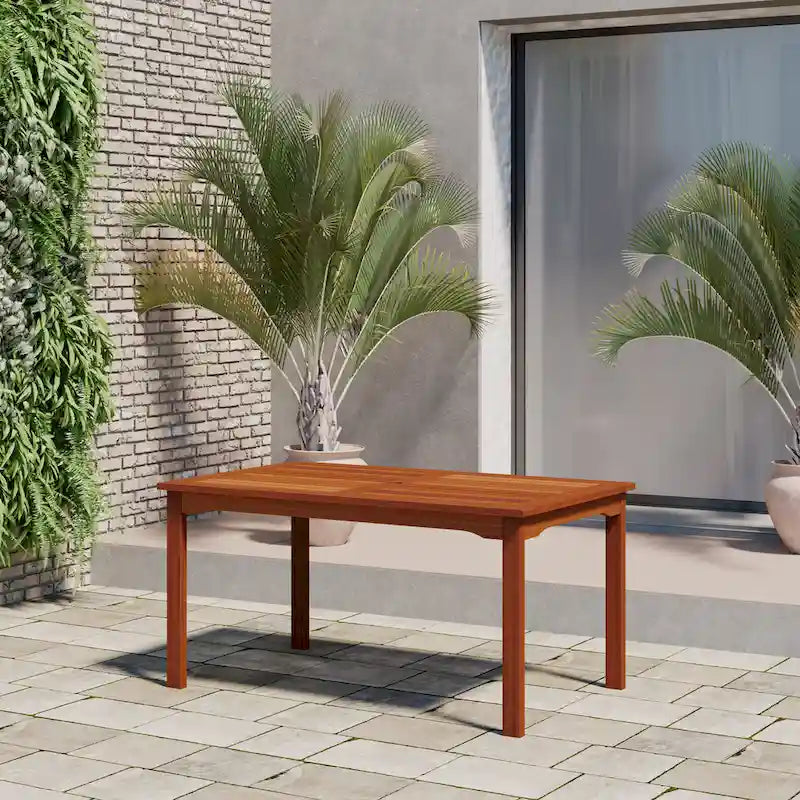 Ensemble de salle à manger 7 pièces Amazonia Outdoor Patio Dante - Chaises blanches
