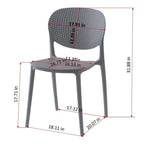 Ensemble de salle à manger 7 pièces Amazonia Outdoor Patio Dante - Chaises blanches