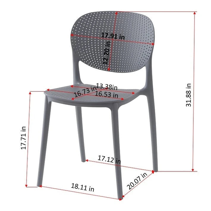 Ensemble de salle à manger 7 pièces Amazonia Outdoor Patio Dante - Chaises blanches