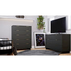 Ensemble commode haute et commode double Granville Modern en bois massif 2 pièces Manhattan Comfort