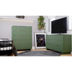 Ensemble commode haute et commode double Granville Modern en bois massif 2 pièces Manhattan Comfort