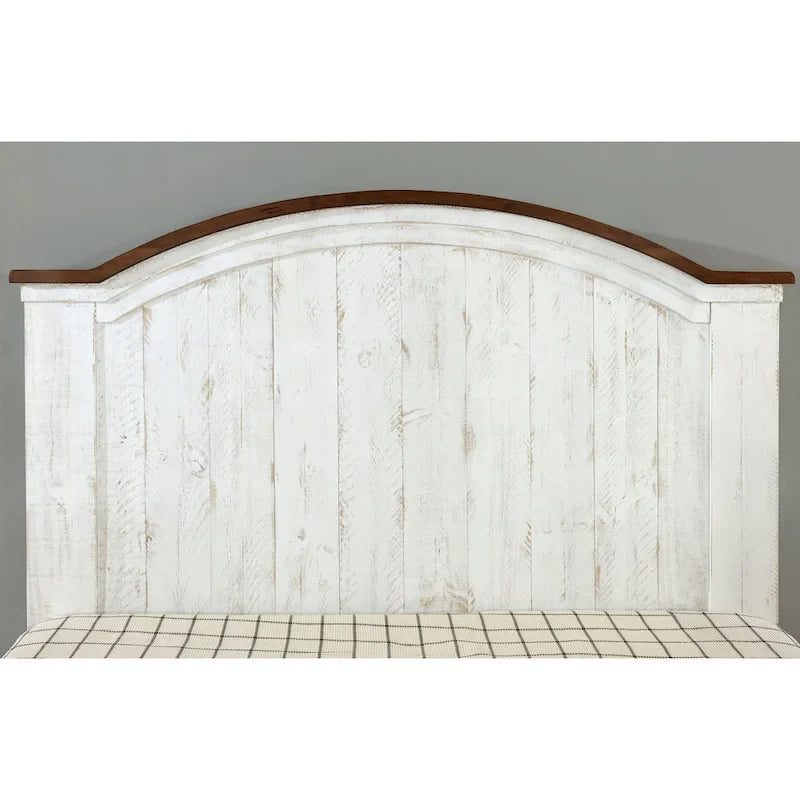 Ensemble de chambre à coucher 3 pièces Ynez Farmhouse White Pine avec panneau et port USB par Furniture of America