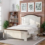 Ensemble de chambre à coucher 3 pièces Ynez Farmhouse White Pine avec panneau et port USB par Furniture of America