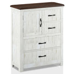 Ensemble de chambre à coucher 3 pièces Ynez Farmhouse White Pine avec panneau et port USB par Furniture of America