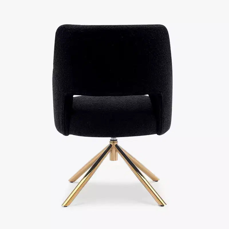 Fauteuil pivotant Genevieve de style moderne du milieu du siècle, avec revêtement en bouclé, par WestinTrends