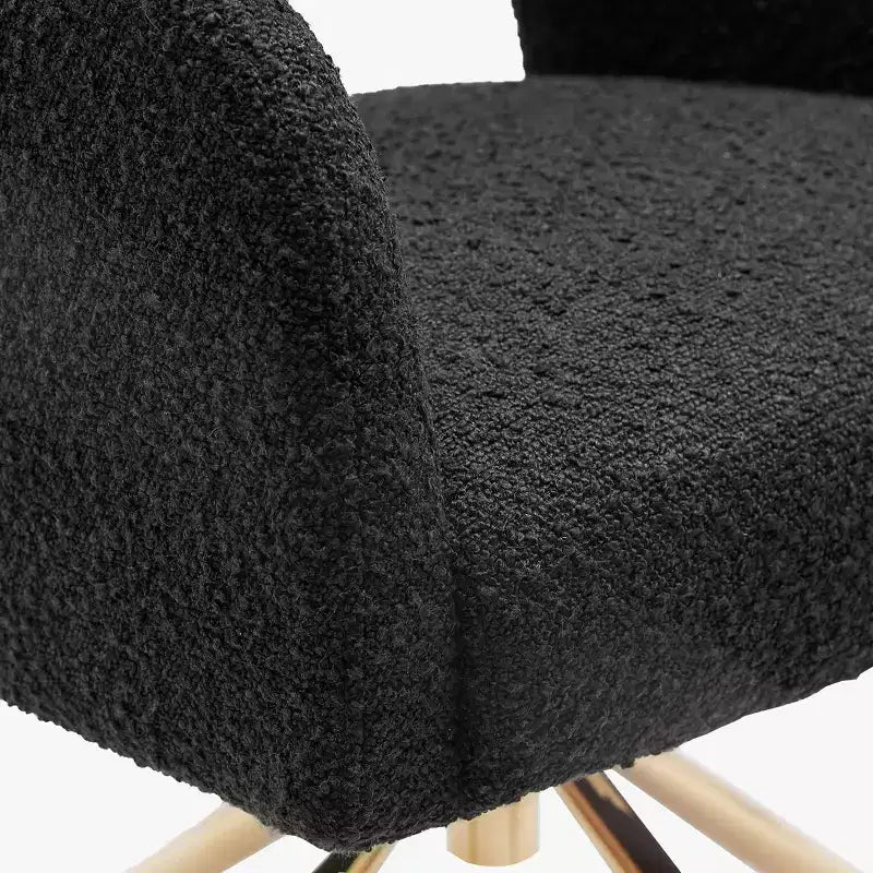 Fauteuil pivotant Genevieve de style moderne du milieu du siècle, avec revêtement en bouclé, par WestinTrends
