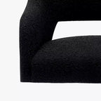 Fauteuil pivotant Genevieve de style moderne du milieu du siècle, avec revêtement en bouclé, par WestinTrends