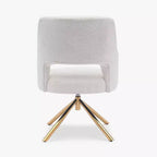 Fauteuil pivotant Genevieve de style moderne du milieu du siècle, avec revêtement en bouclé, par WestinTrends