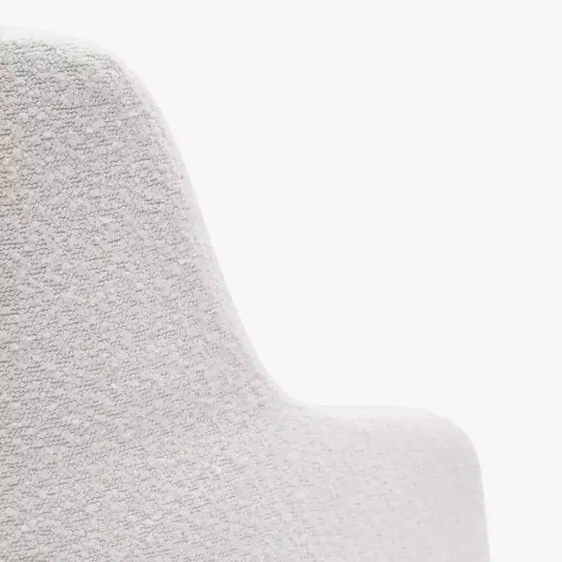 Fauteuil pivotant Genevieve de style moderne du milieu du siècle, avec revêtement en bouclé, par WestinTrends