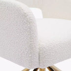 Fauteuil pivotant Genevieve de style moderne du milieu du siècle, avec revêtement en bouclé, par WestinTrends