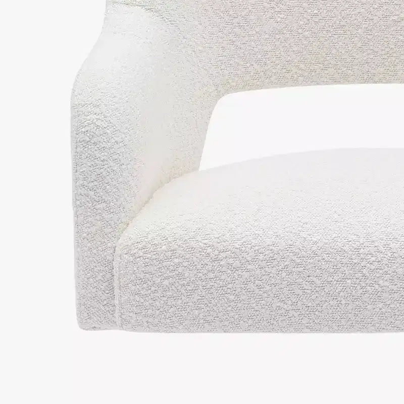 Fauteuil pivotant Genevieve de style moderne du milieu du siècle, avec revêtement en bouclé, par WestinTrends