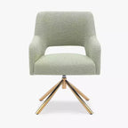 Fauteuil pivotant Genevieve de style moderne du milieu du siècle, avec revêtement en bouclé, par WestinTrends