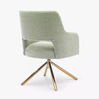 Fauteuil pivotant Genevieve de style moderne du milieu du siècle, avec revêtement en bouclé, par WestinTrends
