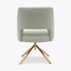 Fauteuil pivotant Genevieve de style moderne du milieu du siècle, avec revêtement en bouclé, par WestinTrends