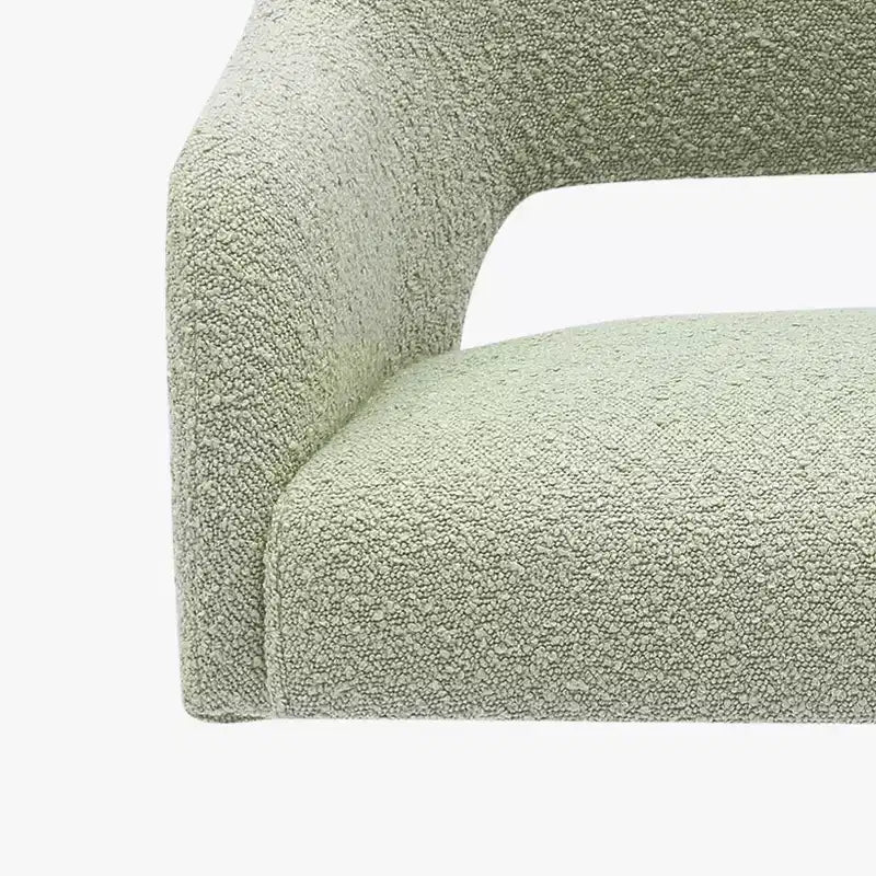 Fauteuil pivotant Genevieve de style moderne du milieu du siècle, avec revêtement en bouclé, par WestinTrends