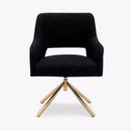 Fauteuil pivotant Genevieve de style moderne du milieu du siècle, avec revêtement en bouclé, par WestinTrends