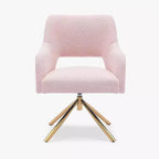 Fauteuil pivotant Genevieve de style moderne du milieu du siècle, avec revêtement en bouclé, par WestinTrends
