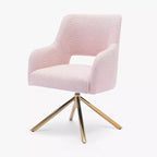 Fauteuil pivotant Genevieve de style moderne du milieu du siècle, avec revêtement en bouclé, par WestinTrends