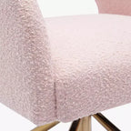 Fauteuil pivotant Genevieve de style moderne du milieu du siècle, avec revêtement en bouclé, par WestinTrends