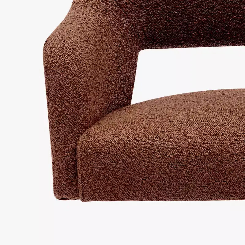 Fauteuil pivotant Genevieve de style moderne du milieu du siècle, avec revêtement en bouclé, par WestinTrends