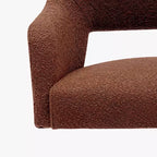 Fauteuil pivotant Genevieve de style moderne du milieu du siècle, avec revêtement en bouclé, par WestinTrends