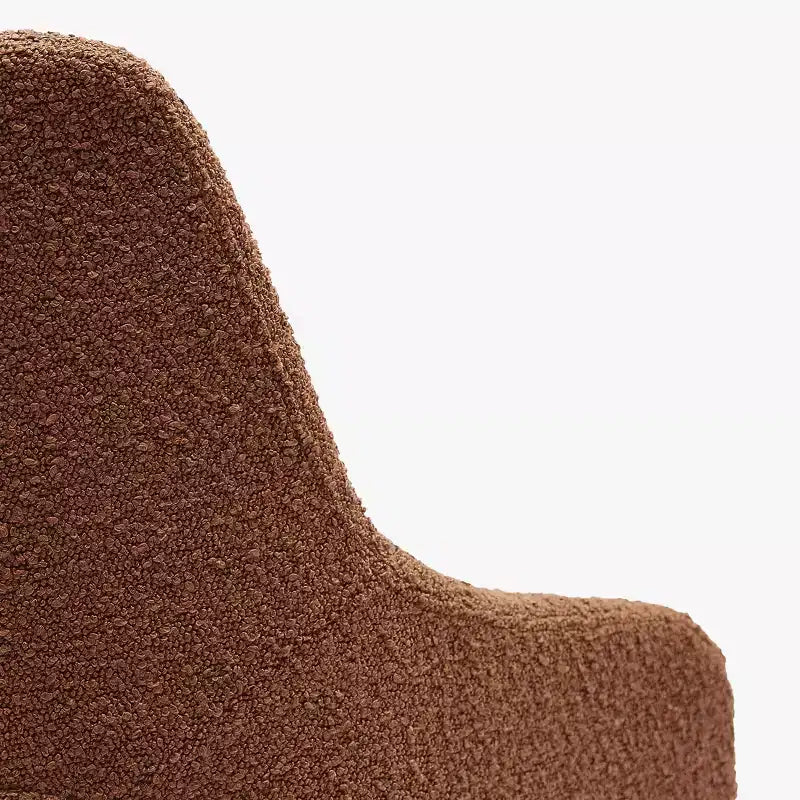Fauteuil pivotant Genevieve de style moderne du milieu du siècle, avec revêtement en bouclé, par WestinTrends