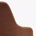 Fauteuil pivotant Genevieve de style moderne du milieu du siècle, avec revêtement en bouclé, par WestinTrends
