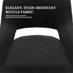 Fauteuil pivotant Genevieve de style moderne du milieu du siècle, avec revêtement en bouclé, par WestinTrends