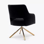 Fauteuil pivotant Genevieve de style moderne du milieu du siècle, avec revêtement en bouclé, par WestinTrends