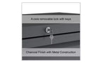 Alera Classeur latéral, 5 tiroirs pour dossiers format légal/lettre/A4/A5, anthracite, 36 x 18,63 x 67,63