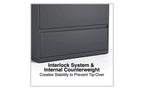 Alera Classeur latéral, 5 tiroirs pour dossiers format légal/lettre/A4/A5, anthracite, 36 x 18,63 x 67,63