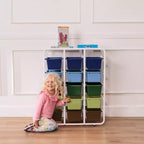 Étagère de rangement à 5 niveaux ECR4Kids avec 15 bacs de rangement, 5x3, organisation polyvalente