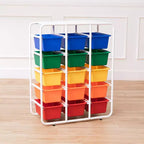 Étagère de rangement à 5 niveaux ECR4Kids avec 15 bacs de rangement, 5x3, organisation polyvalente