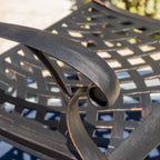 Ensemble de salle à manger carré 5 pièces en fonte d'aluminium Austin Outdoor par Christopher Knight Home