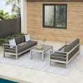 Ensemble de canapé 3 pièces en aluminium d'extérieur Cape Coral par Christopher Knight Home