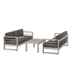Ensemble de canapé 3 pièces en aluminium d'extérieur Cape Coral par Christopher Knight Home