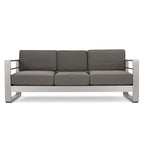 Ensemble de canapé 3 pièces en aluminium d'extérieur Cape Coral par Christopher Knight Home
