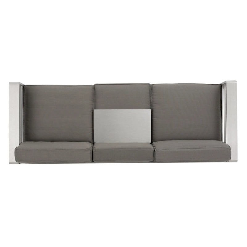 Ensemble de canapé 3 pièces en aluminium d'extérieur Cape Coral par Christopher Knight Home