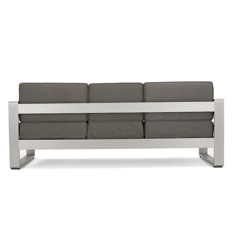 Ensemble de canapé 3 pièces en aluminium d'extérieur Cape Coral par Christopher Knight Home